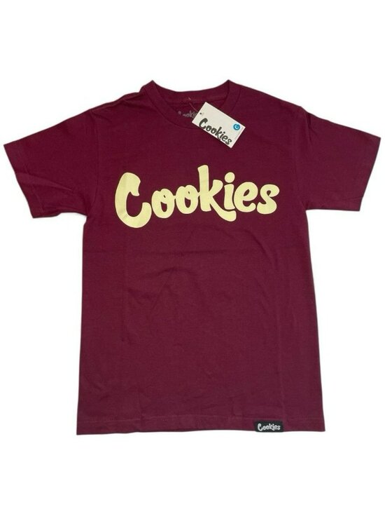 Cookies Other - Cookies Logo T-Shirt Burgundy Red Cotton Crewneck Short Sleeve Men's Size M NEW